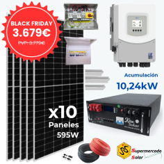 Kit solar Deye 6KW con...