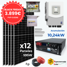 Kit solar Deye 6KW con...