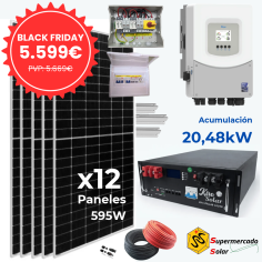 Kit solar Deye 8KW con...